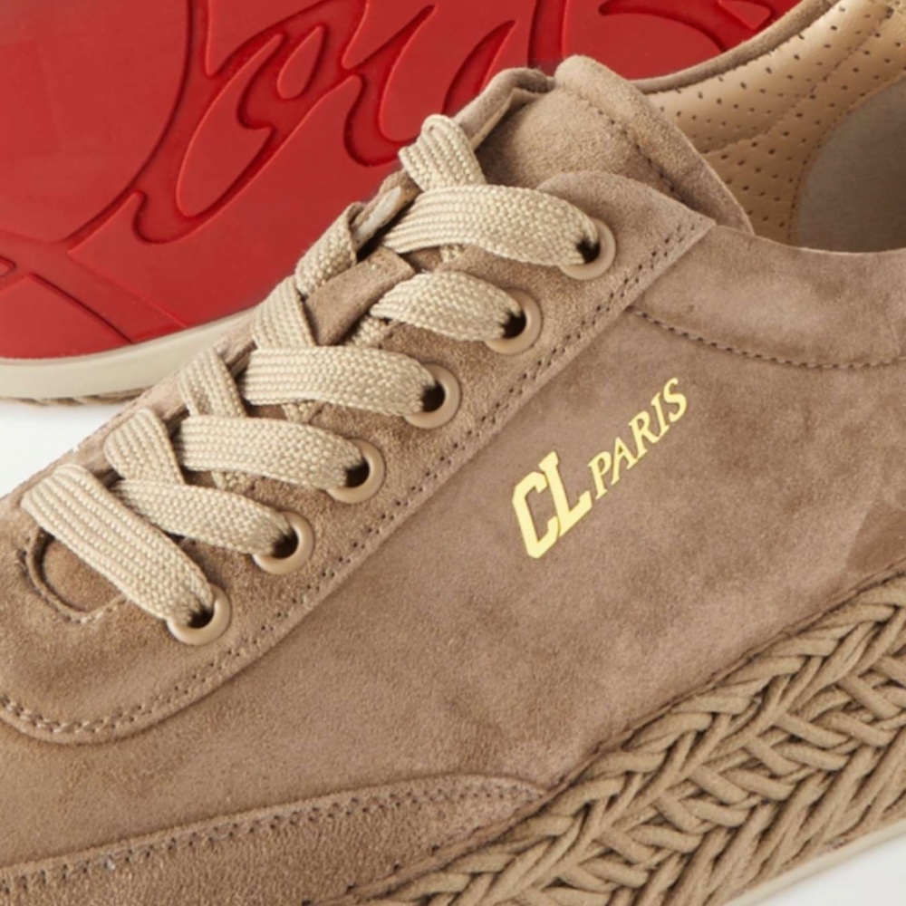 Christian Louboutin Espasneak suede espadrille sneakers - size 7 color- Crumble - Picture 4 of 11